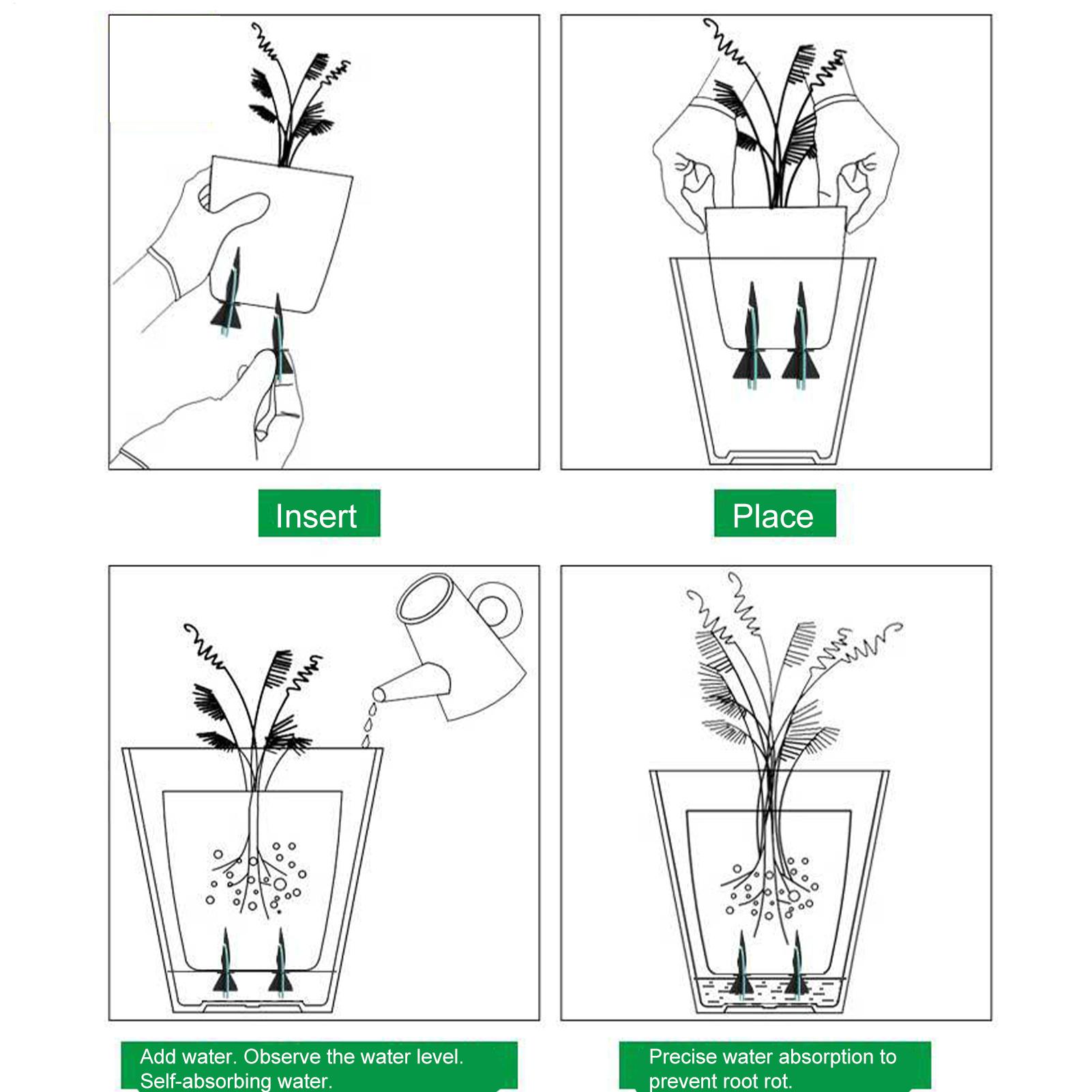 자가 급수 플랜터 인서트 4개 자동 재사용 가능 원예  - Self Watering Insert 리뷰 및 가격