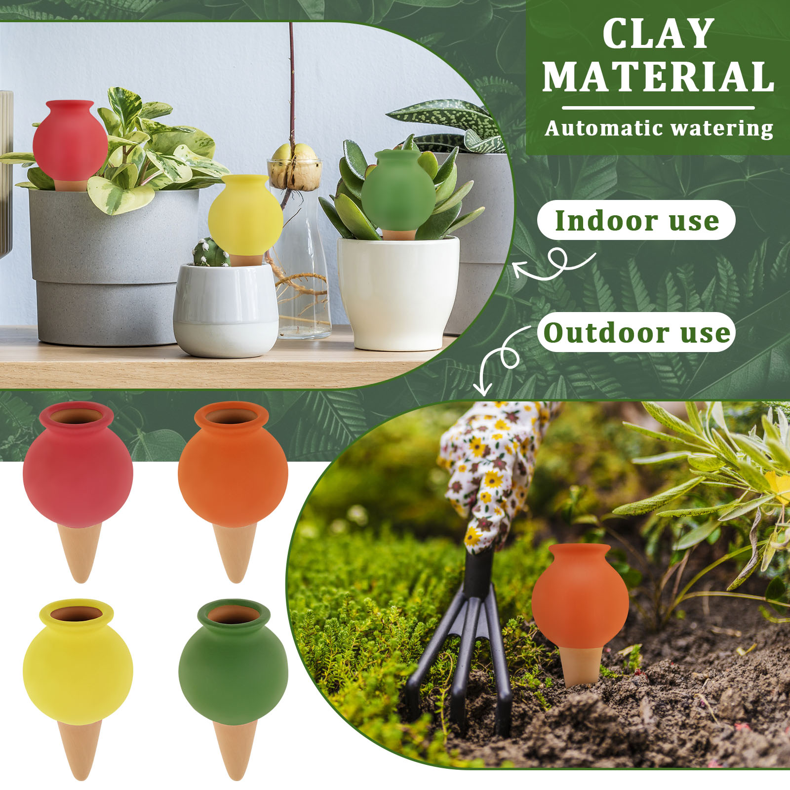 8Pcs 테라코타 자체 급수 스파이크 점토 식물 급수  - Self Watering Insert 리뷰 및 가격